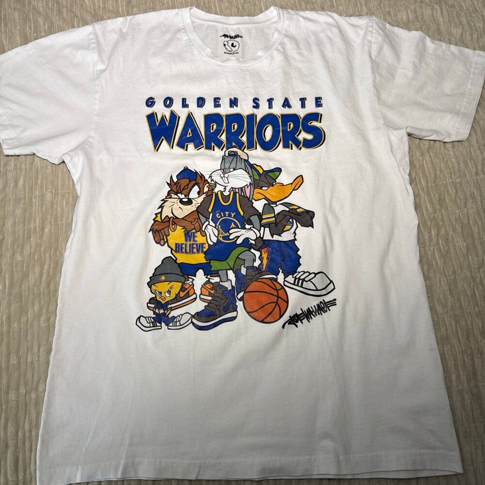 Golden State Warriors Space Jam Tune Squad Bugs Bunny Tee Shirt